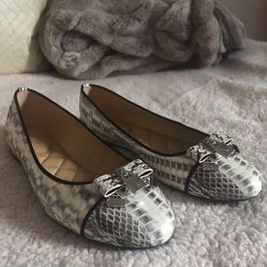 Michael Kors genuine snakeskin flat